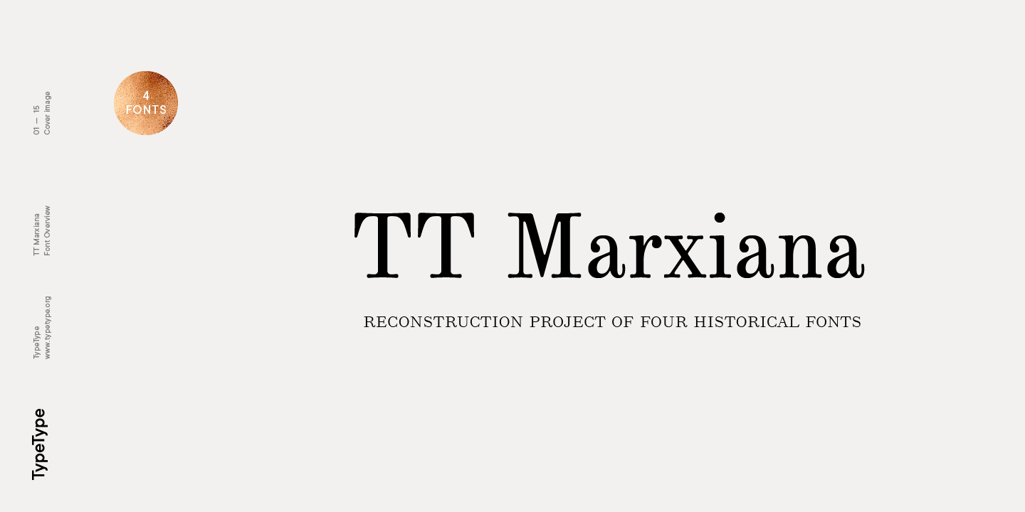 Beispiel einer TT Marxiana-Schriftart